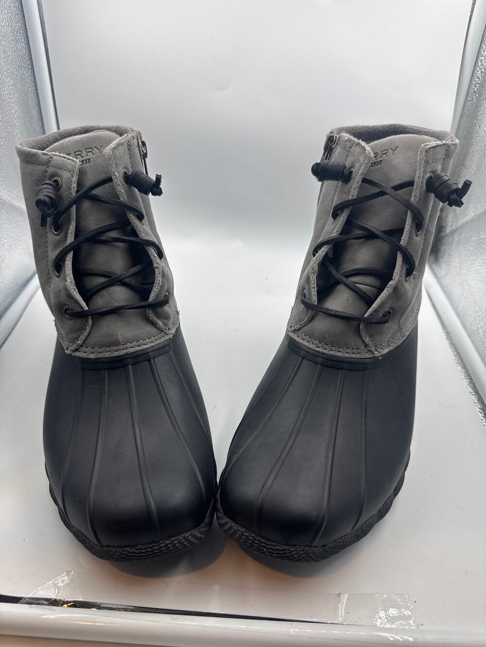 Sperry Women's Saltwater Core Waterproof Leather Rain Boots - Size 9.5